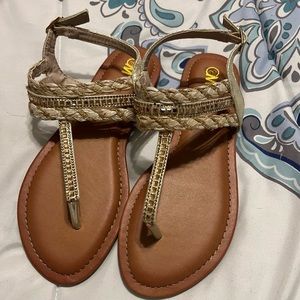 Beaded strap sandals size 8